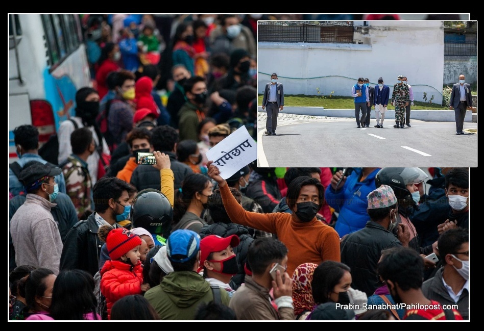 सरकार बालुवाटारमा निदायोः सडकमा निस्किए जनता, संक्रमण फैलिए ट्रेसिङमा चुनौती