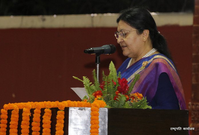 वातावरण संरक्षणमा सिङ्गो समाज नै अग्रसर हुनुपर्छः राष्ट्रपति भण्डारी
