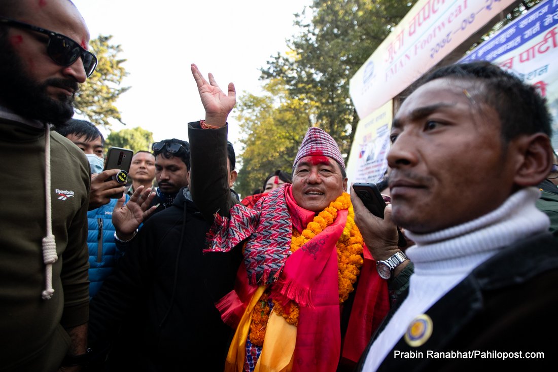 निर्वाचित भएपछि लिङ्देनको कार्यकर्तालाई सम्बोधन: कुनै विजय जुलुस निकाल्नु पर्दैन्, माला लिएर आउनुपर्दैन 