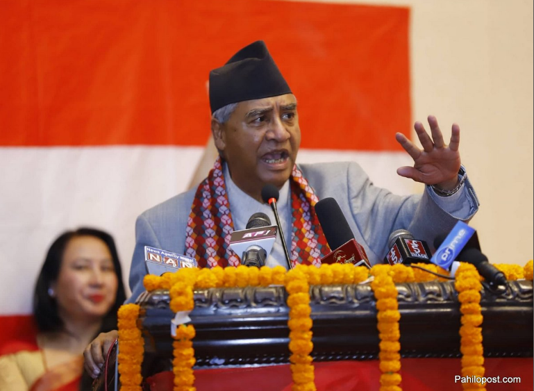 महाधिवेशन प्रतिनिधिलाई देउवाको आग्रह : सभापतिमा हारे भने प्रधानमन्त्रीमा बस्न मिल्दैन