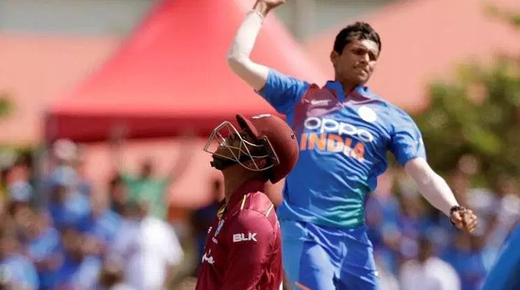 डेब्यू बलर सैनीको कीर्तिमानी बलिङमा भारतले वेष्ट इन्डिजलाई चार विकेटले हरायो