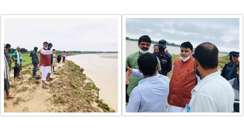 प्रदेश नम्बर २ का बाढी प्रभावित क्षेत्रहरुमा प्रदेश सरकारले शुरु गर्‍यो अनुगमन