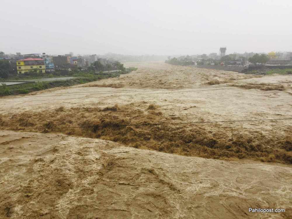 तिनाउ नदीले खतराको तह पार गर्‍यो : तटीय क्षेत्रमा उच्च सतर्कता अपनाउन आग्रह