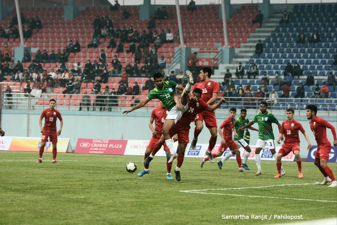 थ्री नेसन्स कप : कीर्गिस्तानको आत्मघाती गोल, बंगलादेश १-० ले अगाडि