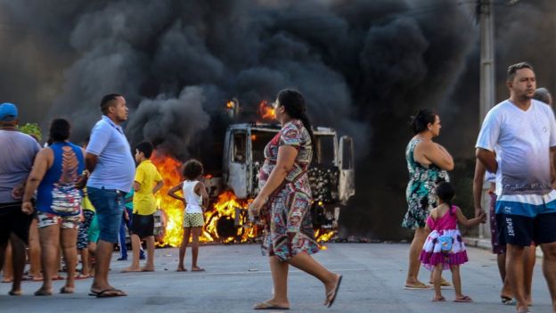 ब्राजिलमा स्थानीय समूहले फैलाएको हिंसा नियन्त्रणका लागि सुरक्षाकर्मी परिचालन