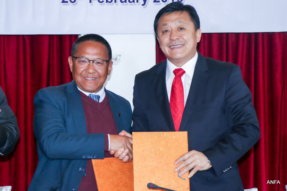 नेपालको फुटबल विकासमा चीनले सहयोग गर्ने, एन्फा र चाइनिज फुटबल एसोसिएसनबीच सम्झौता