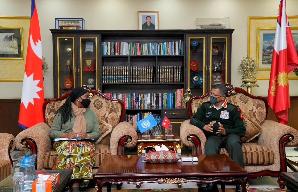 प्रधानसेनापति र संयुक्त राष्ट्रसंघीय आवासीय प्रतिनिधि बिच भेटवार्ता