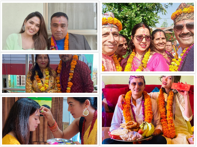 कलाकारहरुले यसरी मनाए भाइटीका, लक्ष्मीले बहिनीलाई लगाइन् टीका