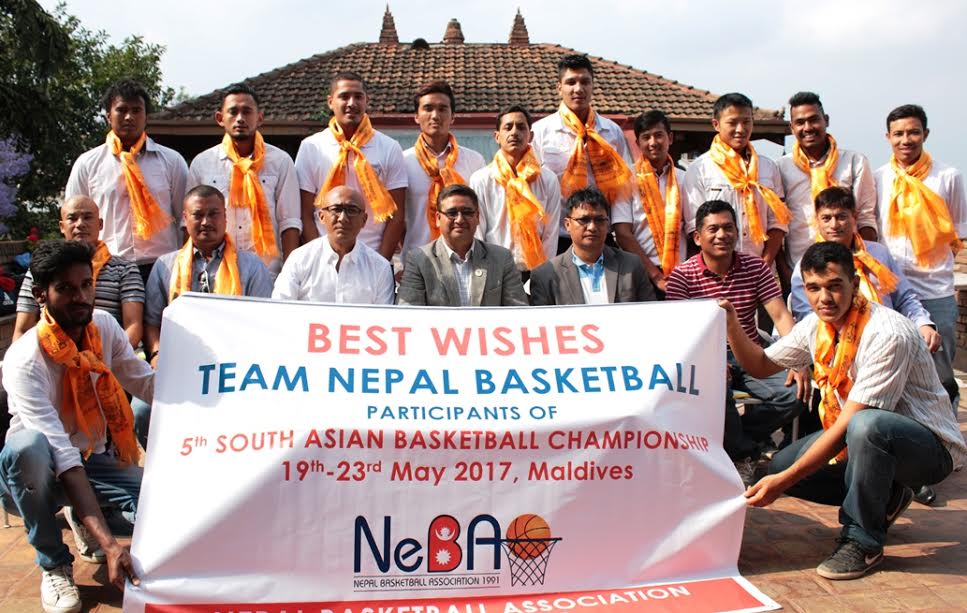 दक्षिण एसियाली बास्केटबल च्याम्पियनसिपमा प्रतिस्पर्धा गर्न नेपाली टोली बुधबार माल्दिभ्स जाने