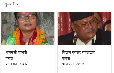 सुनसरी ३ मा 'थ्रीलर' कम्पिटिसन: गच्छदार र भगवती चौधरीको मतान्तर १५५ मात्रै