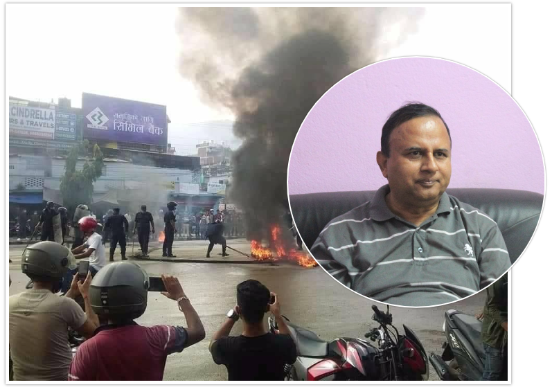 बुटवलमा मुख्यमन्त्री शंकर पोखरेलको गाडीमा बर्सियो ढुंगा, नेविसंघका केही कार्यकर्ता पक्राउ