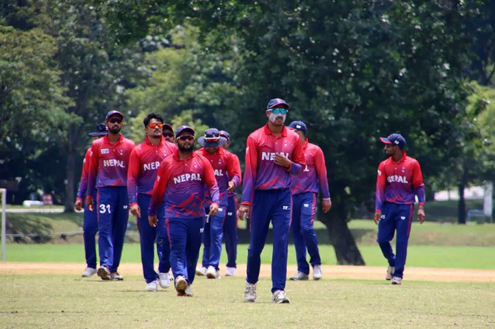 टी-२० वर्ल्डकप क्वालिफायरः नेपाल र चीनबीच खेल जारी, २४ रन जोड्दा चीनले गुमायो ७ विकेट