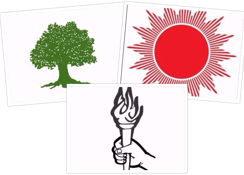 एउटै चुनाव चिह्नमा चार पार्टी, चार पार्टीविरुद्व एक्लै एमाले