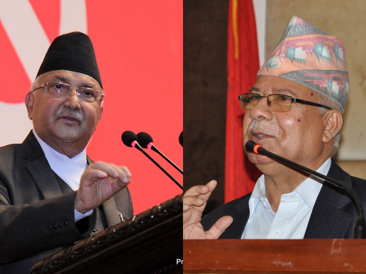 दल विभाजन अध्यादेश : बानेश्वरमा नेता फकाउँदै माधव नेपाल, संसद भवनमा 'प्रतिकार' गर्नेबारे छलफलमा ओली