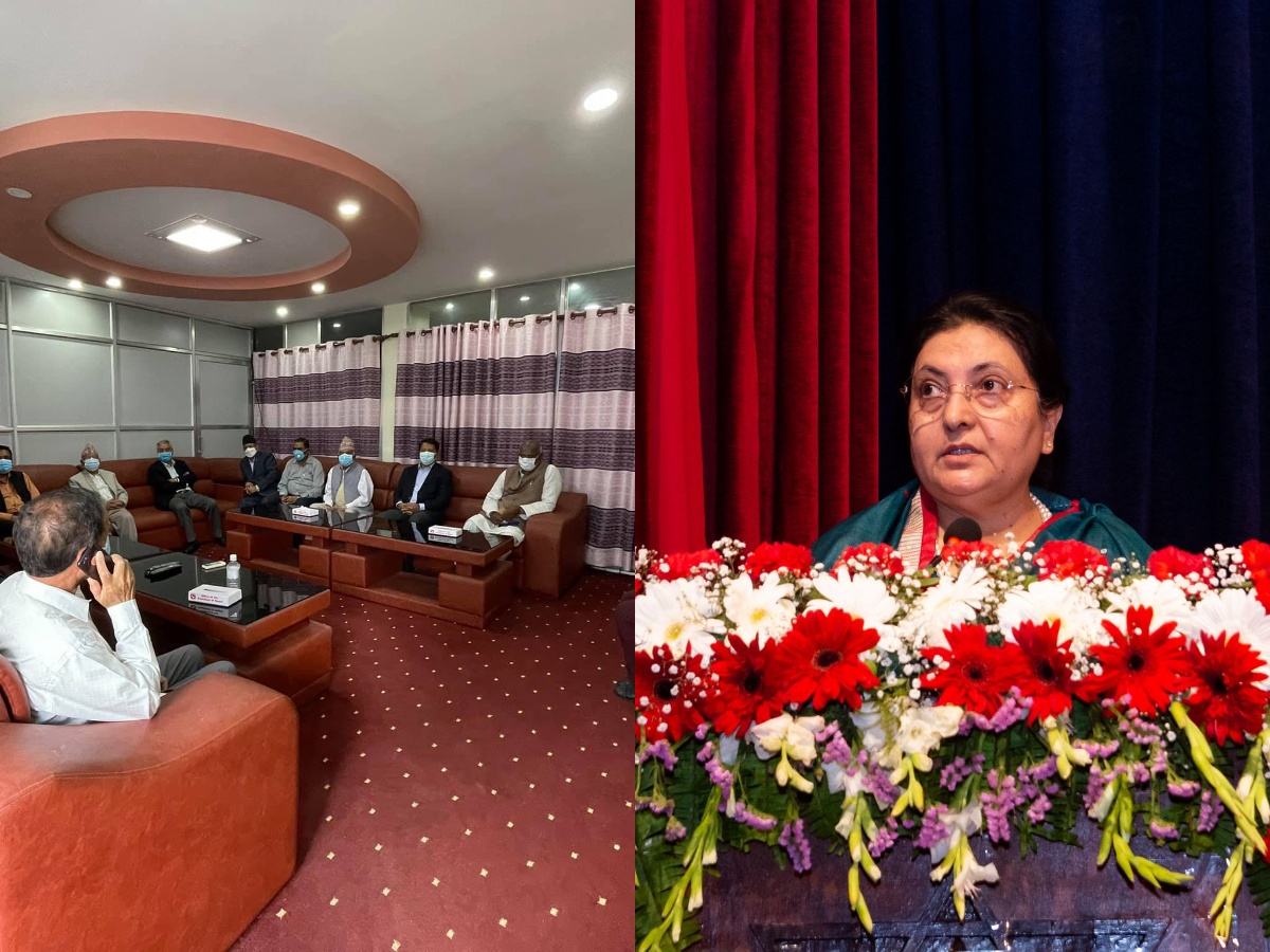 राष्ट्रपतिसमक्ष विपक्षी गठबन्धनले भन्यो : ओलीको दाबी असंवैधानिक, शीतल निवासमा चल्दैछ कानुनी परामर्श 