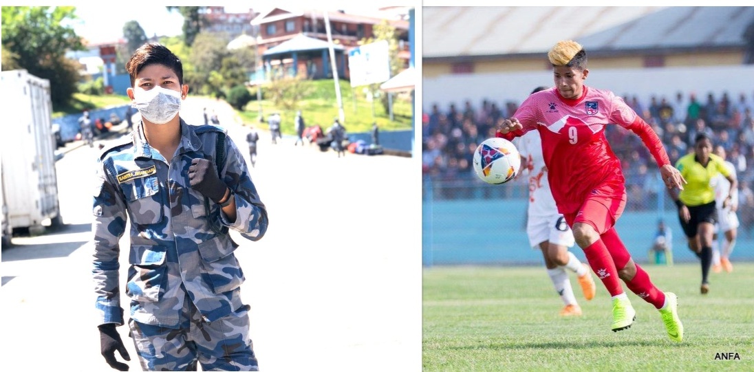 खेल मैदानबाट सडकमा साम्बाको ड्युटी : फुटबलमा सफल, सुरक्षाकर्मी हुनुमा गर्व