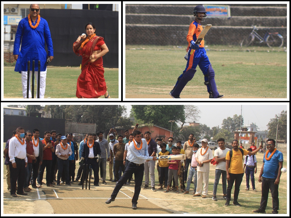 उपमेयरले बलिङ, मेयरले ब्याटिङ गर्दै सुरु भयो मेयर कप सप्तरी प्रिमियर लिग: उद्घाटन खेलमा रुपनी राइडर्स विजयी