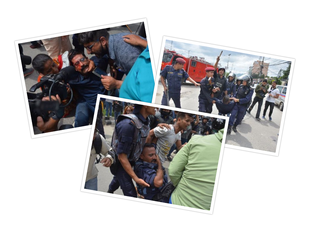 रणभूमिमा परिणत भयो वानेश्वर, भिडन्त पछि लगातार अश्रुग्यास प्रहार