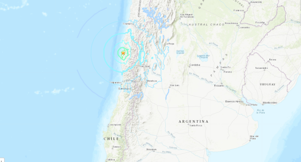 चिलीमा ६.७ म्याग्नेच्यूडको भूकम्प, दुईजनाको मृत्यु 