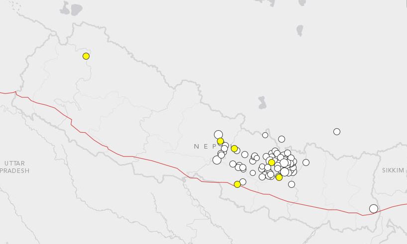 नेपालमै दैनिक २५ देखि ३० भूकम्पका परकम्प