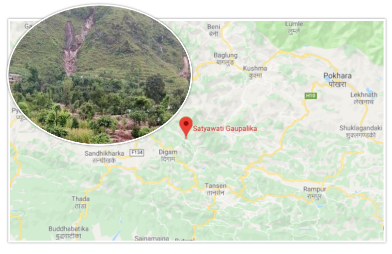 गुल्मीमा पहिरोमा परेर ६ जनाको मृत्यु, पाँच जना बेपत्ता