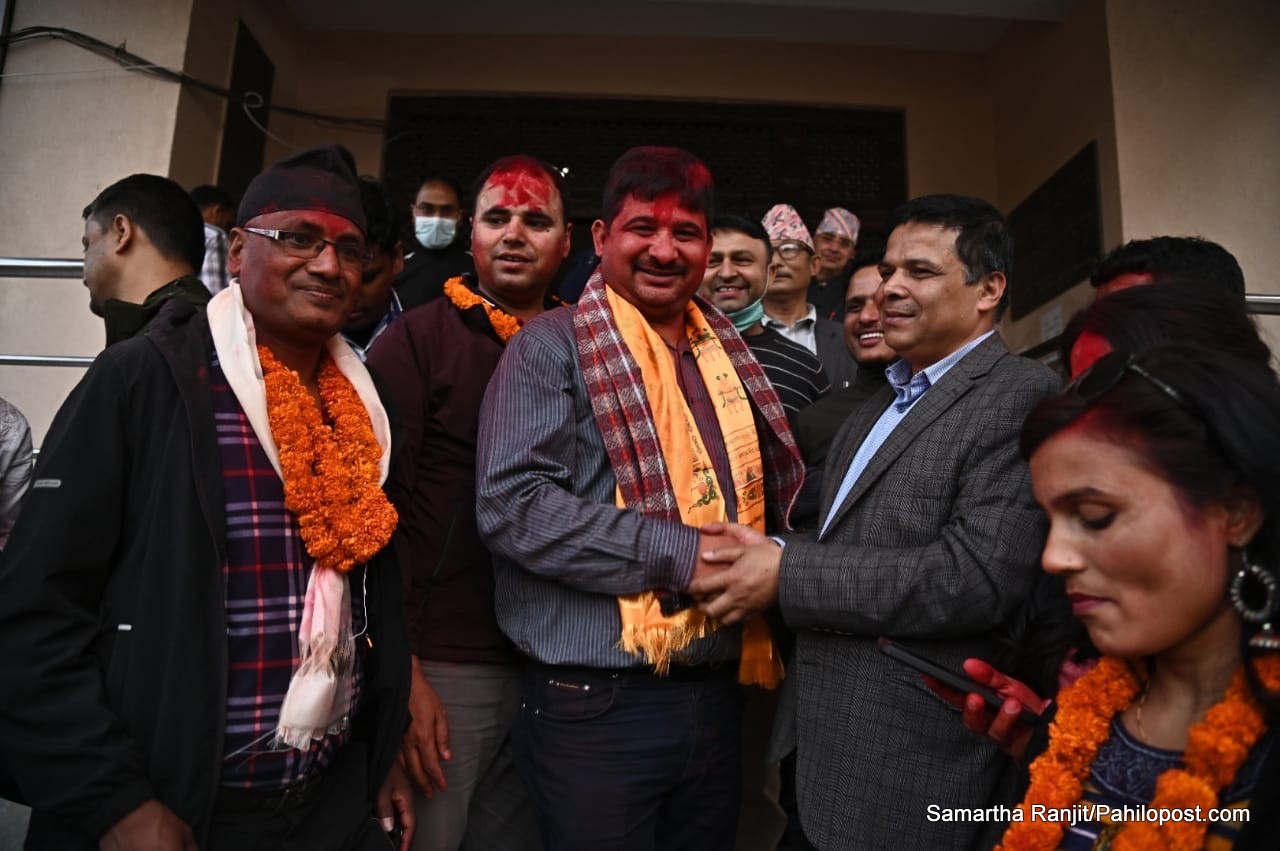 नेपाल पत्रकार महासंघको अध्यक्षमा विपुल पोखरेल निर्वाचित, यस्तो देखियो विजयोत्सव