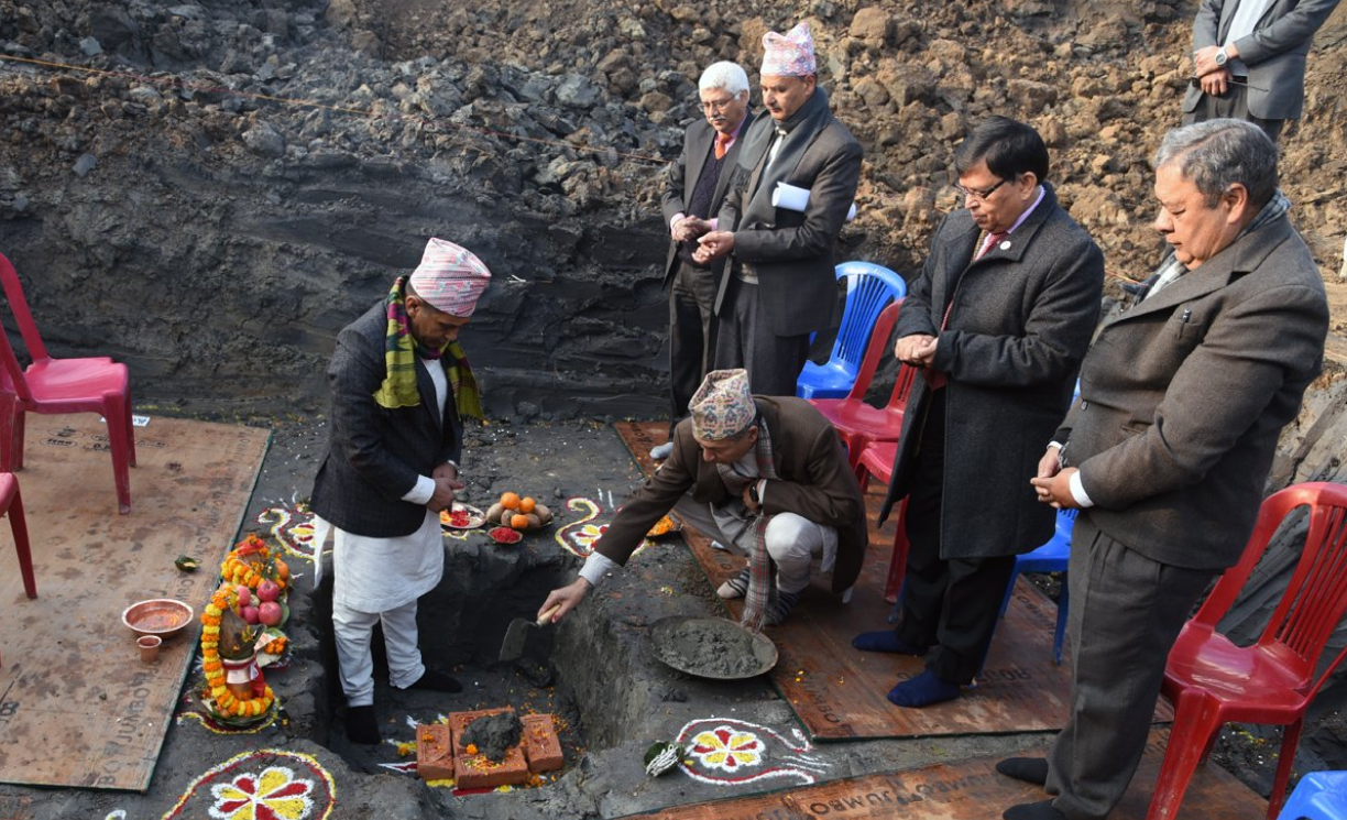 पत्रकारिता तथा आम सञ्चार विभागको भवन शिलन्यास