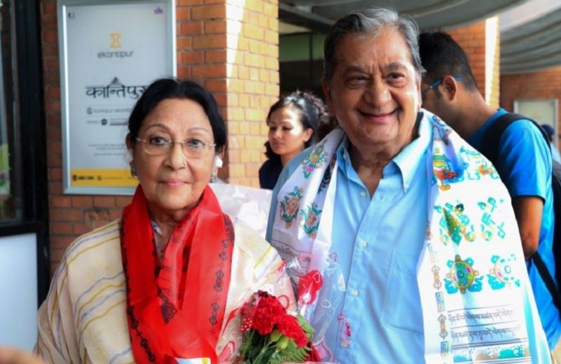 अवार्ड कार्यक्रमको लागि माला सिंहा र सिपी लोहनी नेपालमा