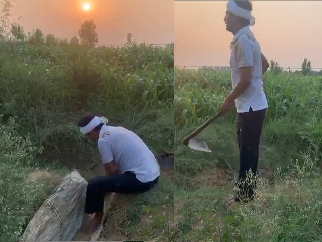 लकडाउनमा गाउँको खेतमा काम गर्दै अभिनेता नवाजुद्दीन सिद्दीकी