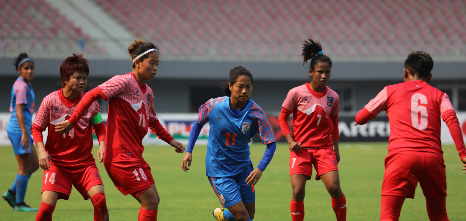 महिला फुटबल : भारतसँग नेपाल नवौँ पटक पराजित