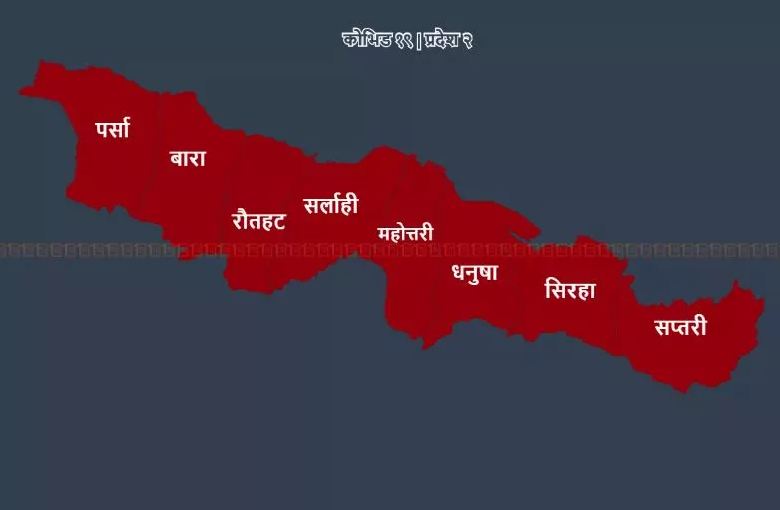 प्रदेश २ मा थप १२० जनामा कोरोना, संक्रमितको संख्या ८१५ पुग्यो