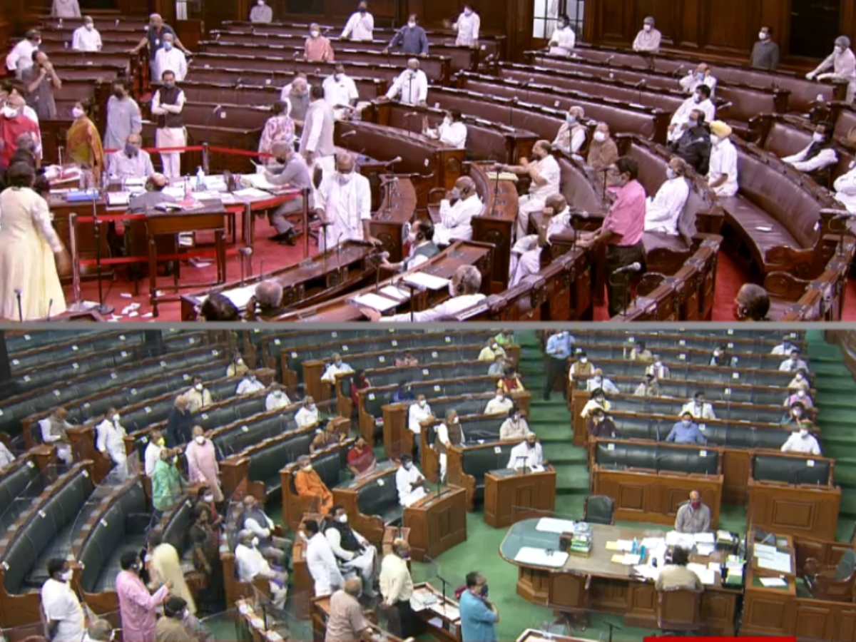 तोडफोडमा उत्रेका भारतको राज्यसभाका ८ विपक्षी सांसद निलम्बित