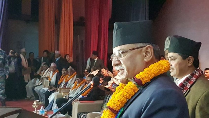 धम्की नै दिएर गठबन्धन टुटाउने षडयन्त्र भइरहेको छ: प्रचण्ड 