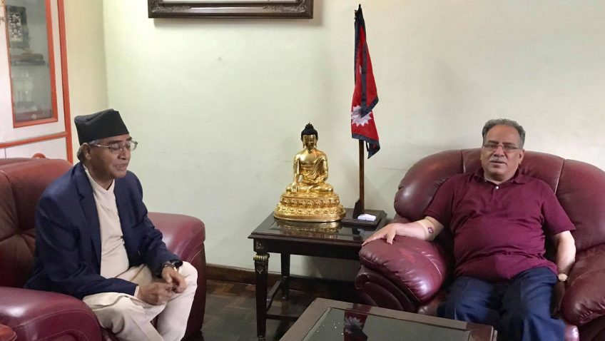 प्रचण्डले प्रधानमन्त्रीलाई भने -सरकारलाई अप्ठ्यारो पार्ने उद्देश्य छैन, हाम्रा मन्त्रीले अब सरकार छाडिदिन्छन्