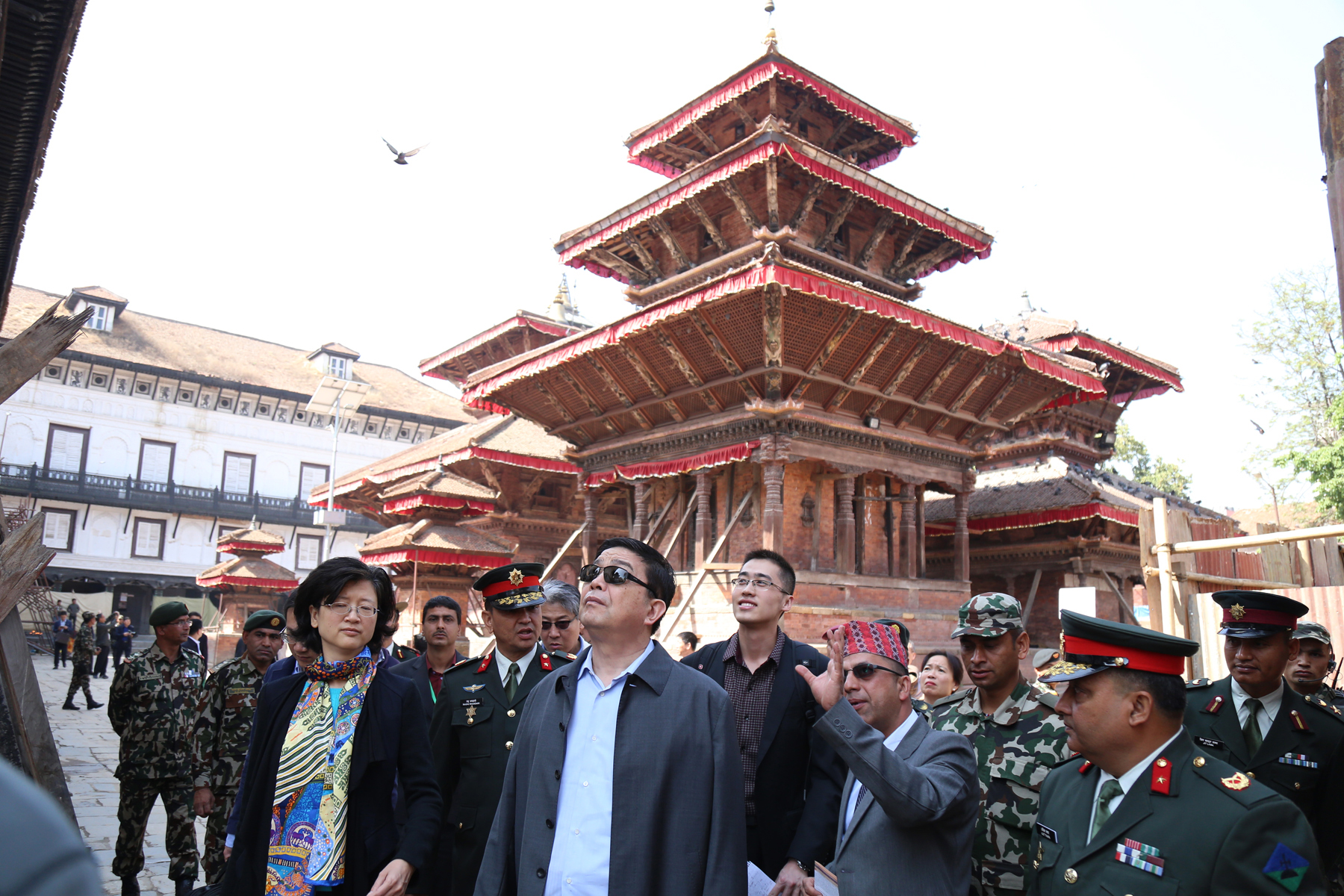 वसन्तपुर दरबार क्षेत्रमा चिनियाँ रक्षामन्त्री, ५ फोटोमा