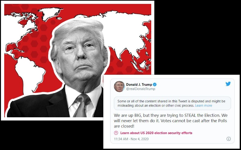 ट्रम्पकोट ट्वीटलाई ट्वीटरले लगायो 'भ्रमपूर्ण'को ट्याग