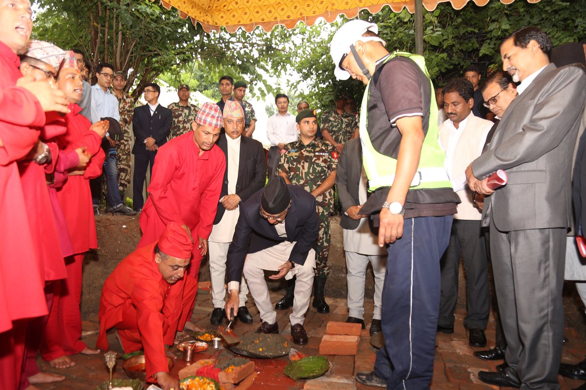 शिलन्यास भयो रक्षा मन्त्रालयको भवन, तीन वर्षमा निर्माण पूरा गर्ने लक्ष्य