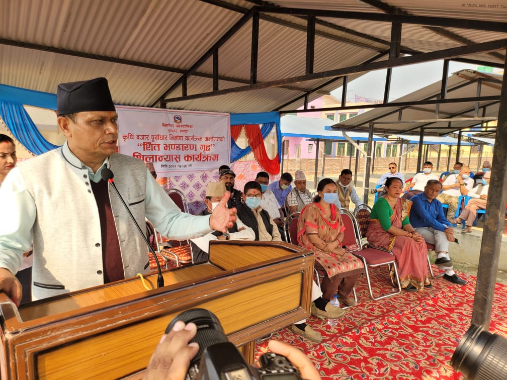 रुपन्देहीको सैनामैनामा शित भण्डारण गृह निर्माण हुँदै