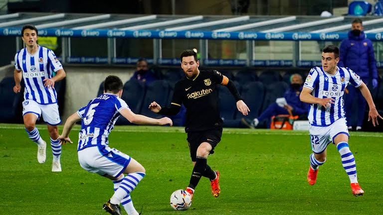 रियल सोसिडाडको पोस्टमा बार्सिलोनाको आधा दर्जन गोल