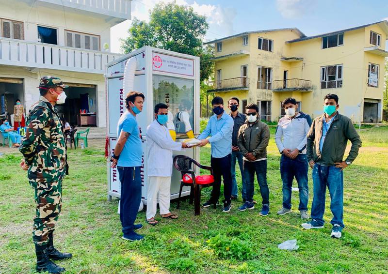 सिडेनका इन्जिनियरले निर्माण गरे कोरोना ‘टेस्ट बुथ’, सिमराको भाइरस विशेष अस्पताललाई हस्तान्तरण