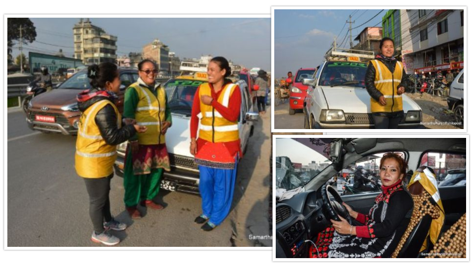 काठमाडौंका सडकमा लिडिङ लेडी : ट्याक्सीको स्टेरिङमा महिलाको नियन्त्रण
