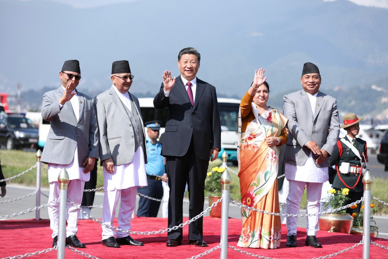 चीनका राष्ट्रपति सी जिनपिङ स्वदेश फिर्ता, राष्ट्रपति भण्डारीले गरिन् बिदाई