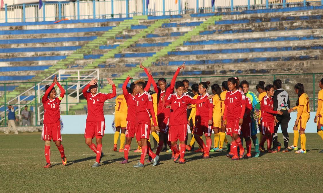 विश्व वरीयतामा नेपाली महिला फुटबल टोली पाँच स्थान माथी