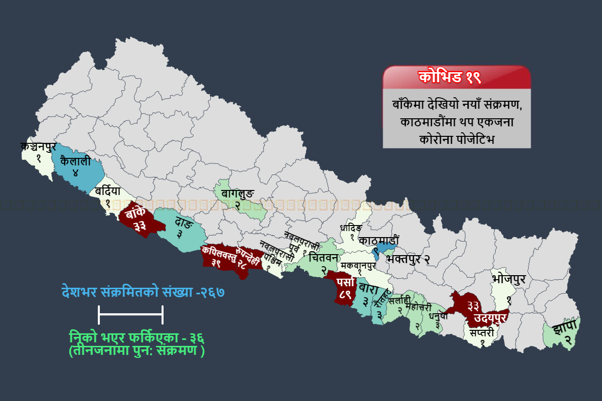 थप ९ जनामा कोरोना पुष्टि : दाङमा पहिलोपटक देखियो संक्रमण, संक्रमित हुनेमा तीन बालक पनि