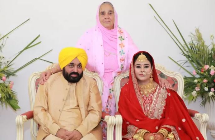 पंजाबका मुख्यमन्त्री भगवंतले गुरुप्रीतसँग गरे विवाह
