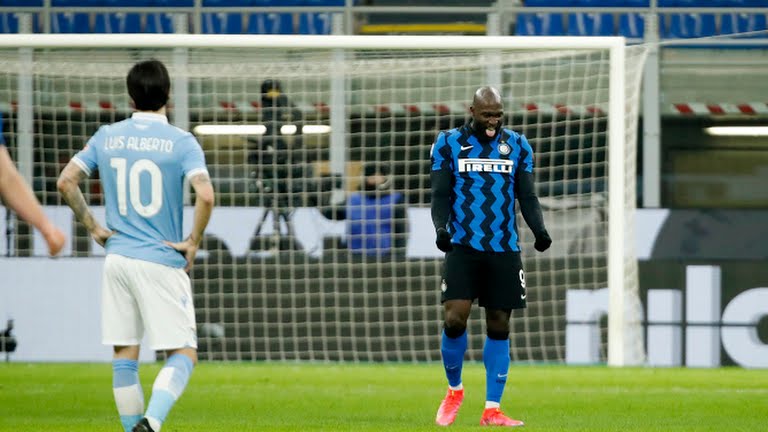 लाजियोलाई हराउँदै इन्टर शीर्षस्थानमा, लुकाकुको दोहोरो गोल