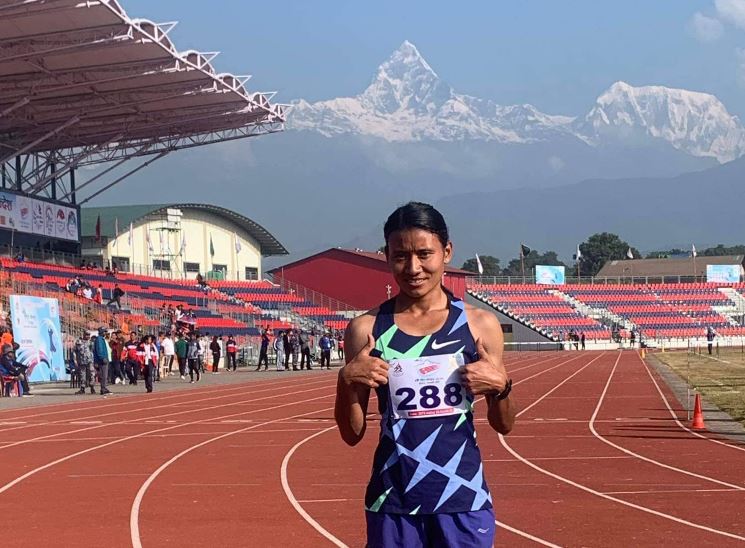गण्डकीमा वाग्मतीकी सान सन्तोषी : ५ हजार मिटर दौडमा जितिन् स्वर्ण